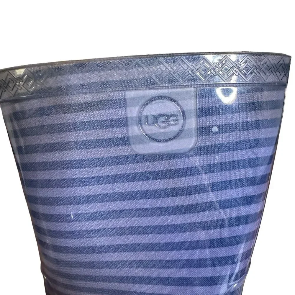 Ugg Raana Girl's Rain Boots Blue Striped Size 2